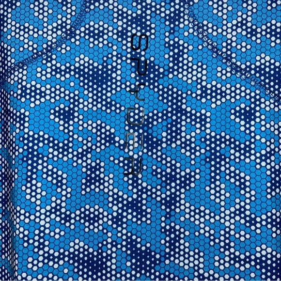 Spyder Swim Mens Long Sleeve Rashguard Shirt  blue surf beach pool top Large L - Picture 3 of 4